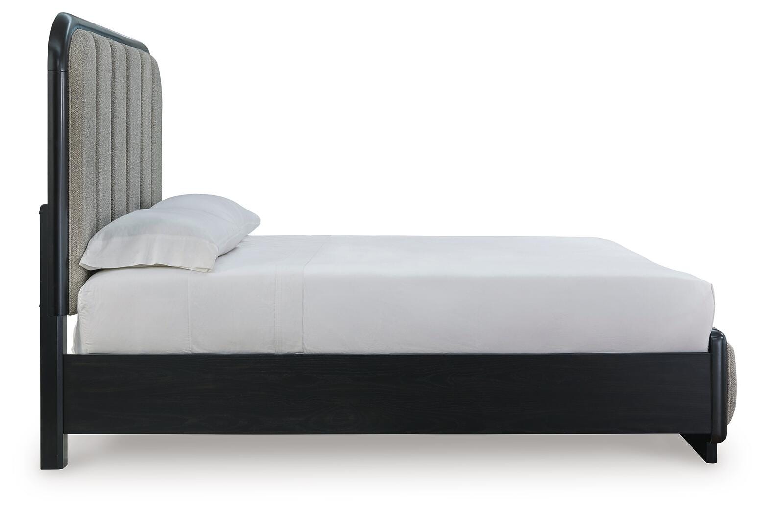 Rowanbeck Gray/Black Upholstered Panel Bedroom Set view 6