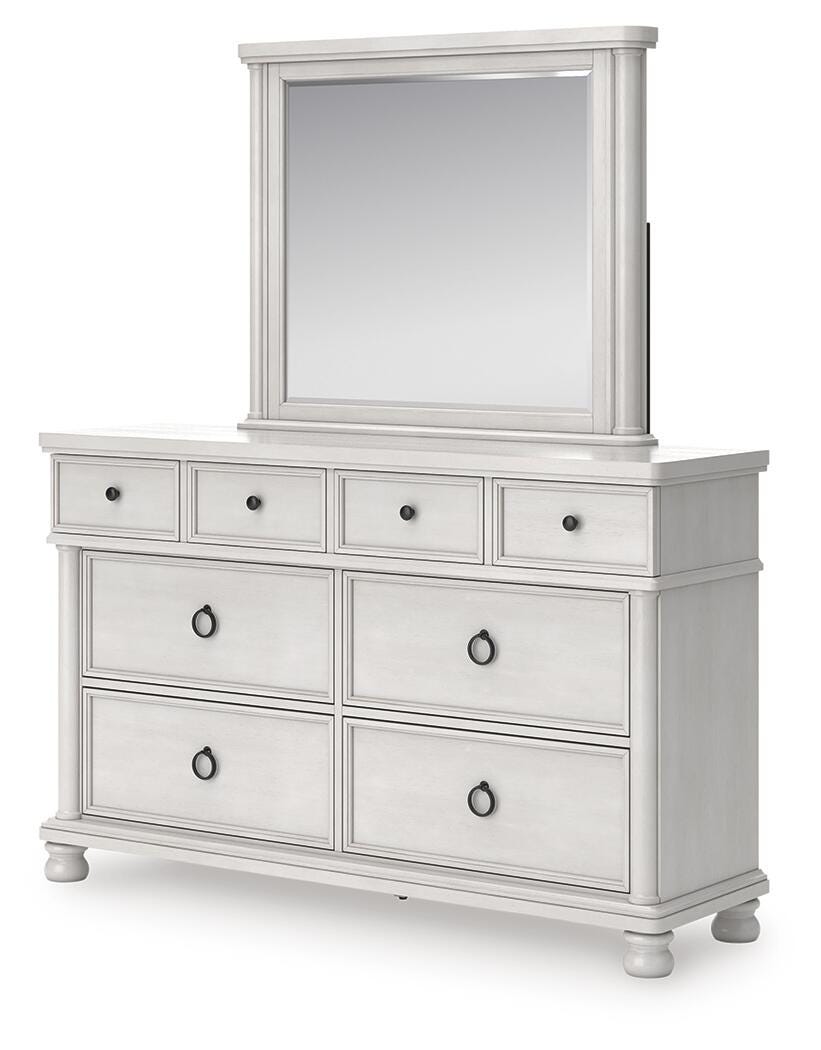 Rowlenstown Antique White Poster Bedroom Set angled view