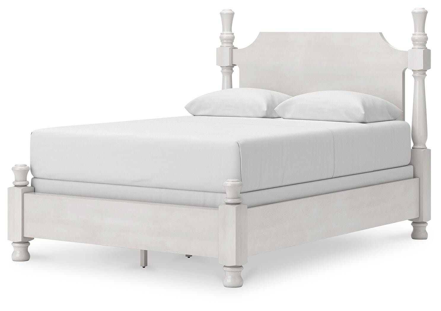 Rowlenstown Antique White Poster Bedroom Set angled view