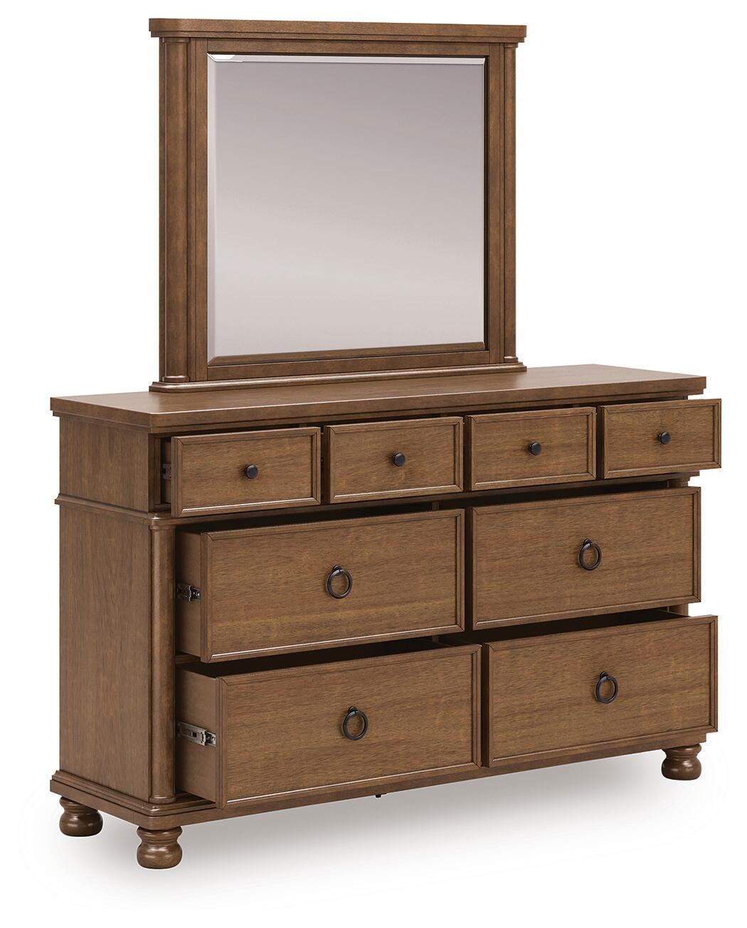 Rowlenstown Brown Poster Bedroom Set angled view