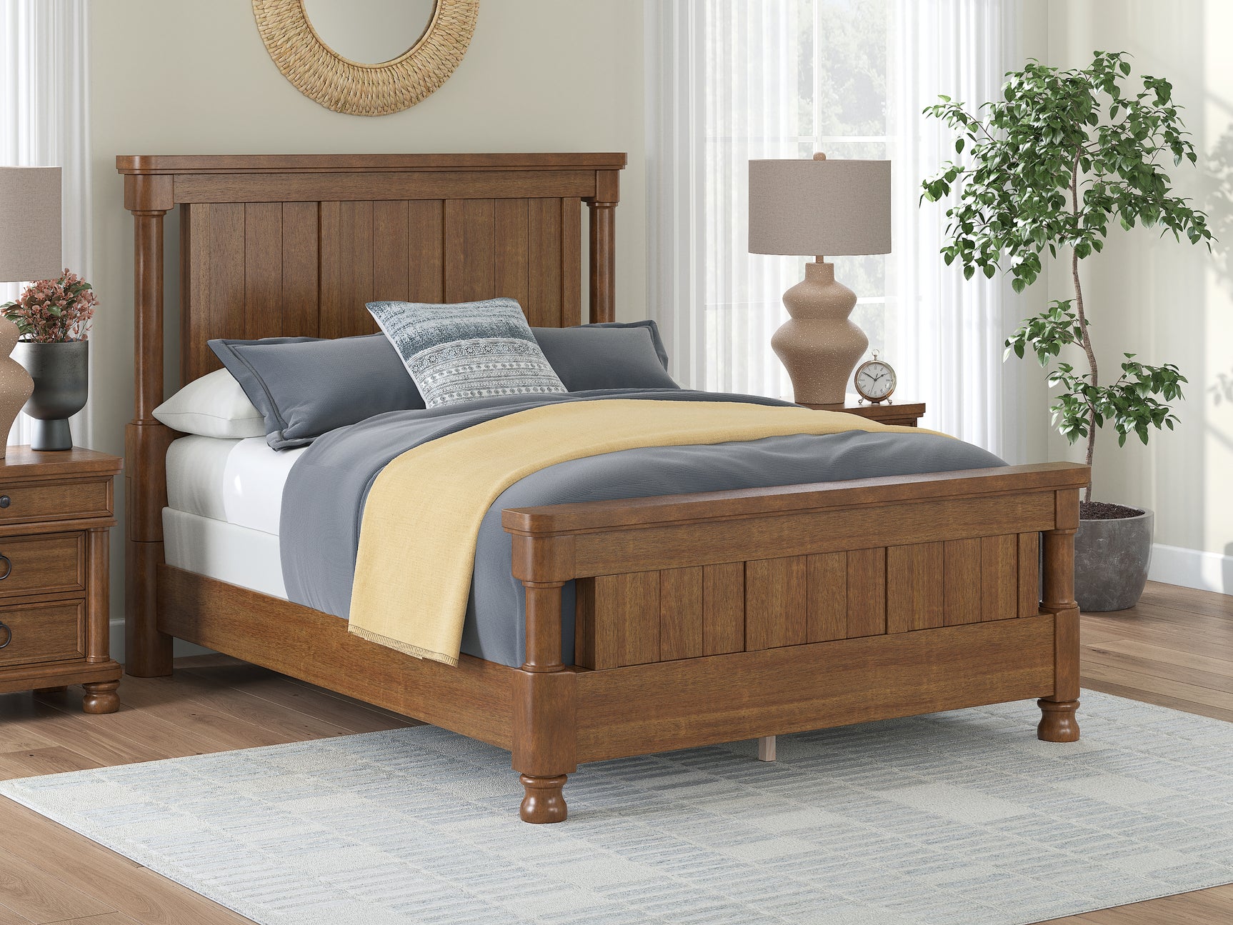 Rowlenstown Brown Queen Poster Bed