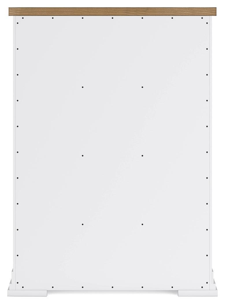 Ashbryn Two-Tone White and Natural Chest of Drawers
