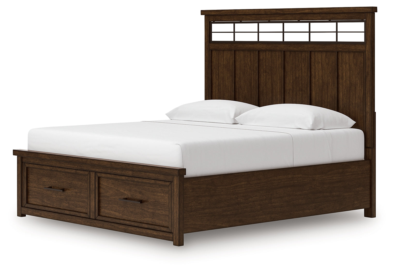 Taffenbrook Medium Brown King Panel Storage Bed