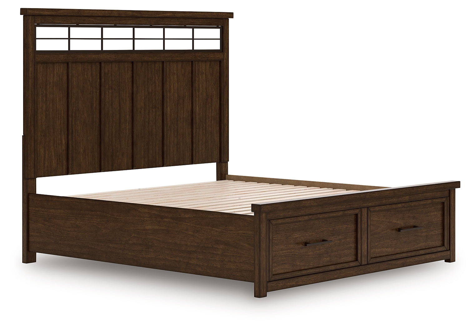 Taffenbrook Medium Brown King Panel Storage Bed