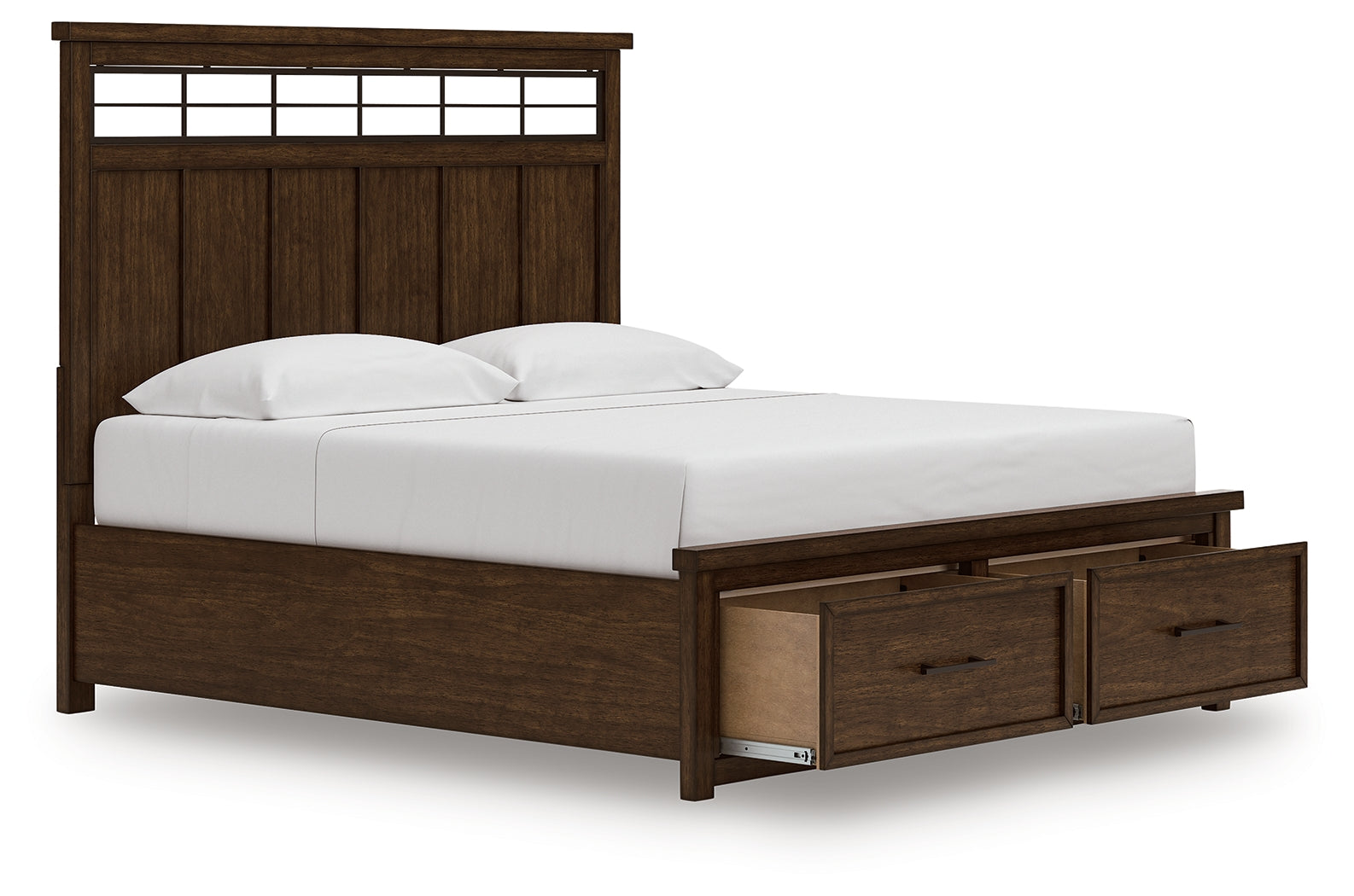 Taffenbrook Medium Brown King Panel Storage Bed