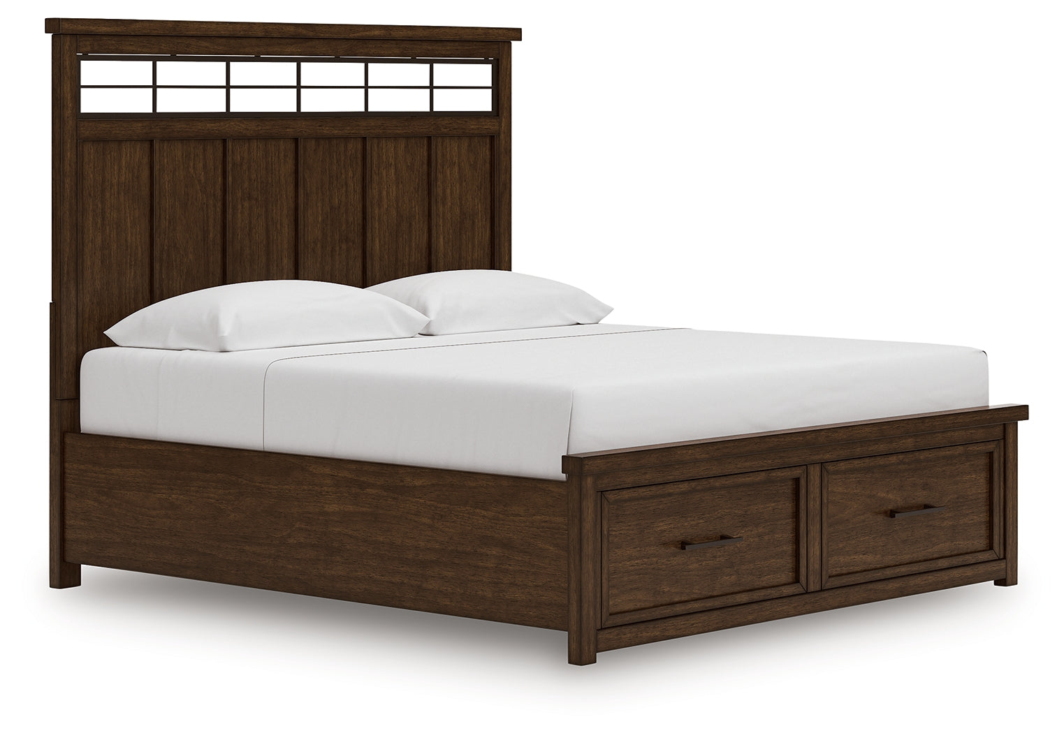 Taffenbrook Medium Brown King Panel Storage Bed