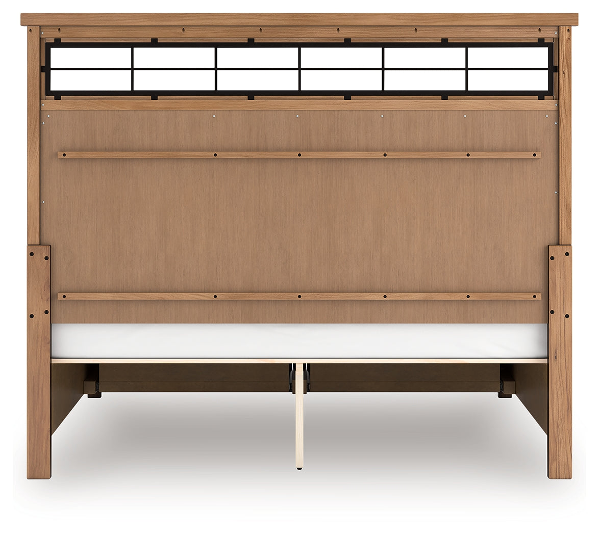 Taffenbrook Medium Brown King Panel Storage Bed