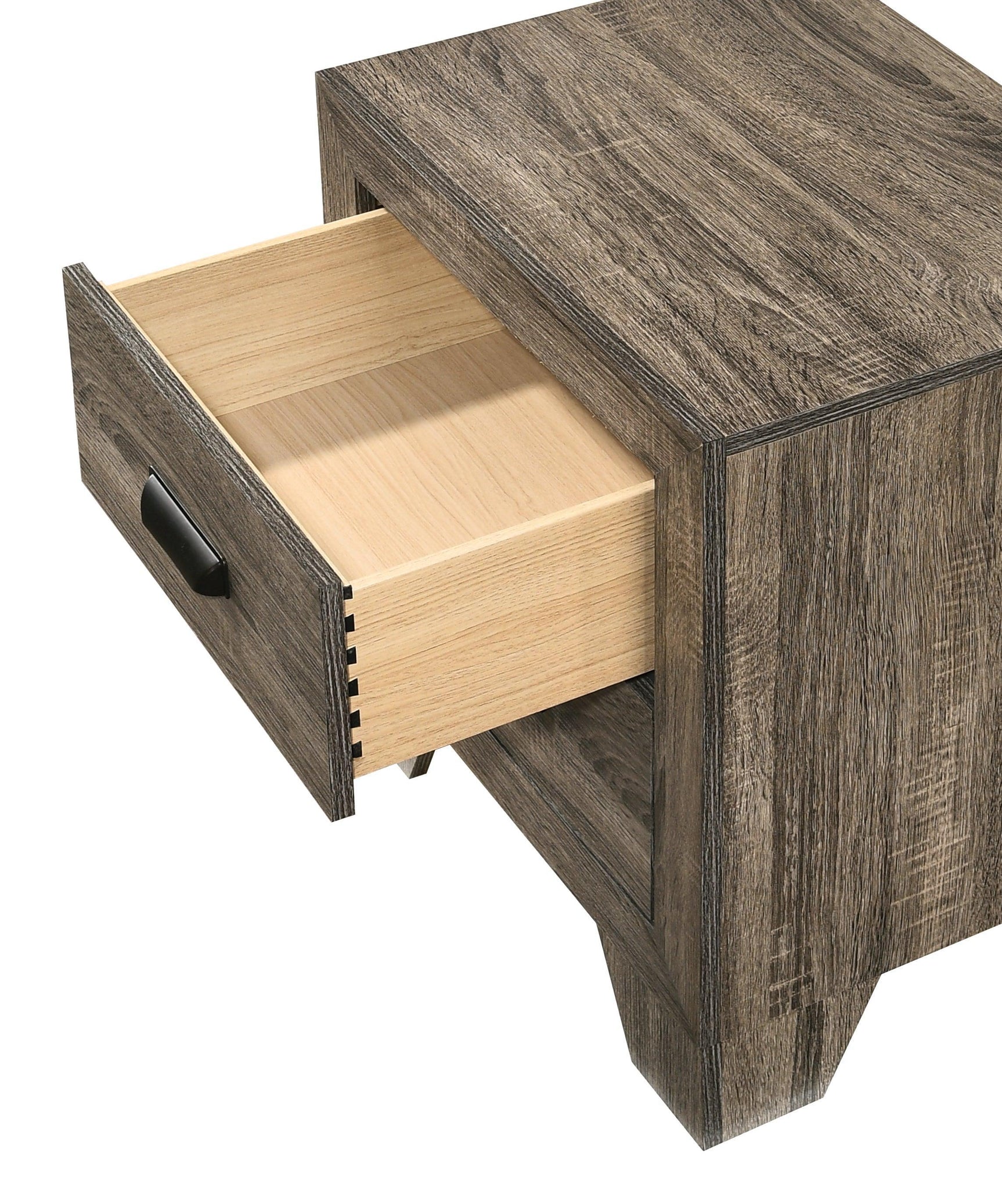 Millie Grey Contemporary Solid Wood And Veneers Fabric Panel Upholstered Twin Bed - Ella Furniture