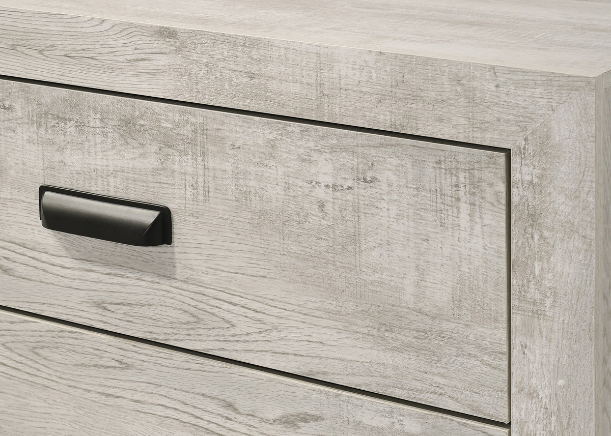 Millie Light Gray Panel Twin Bed detail view by Crownmark | Ella Furniture