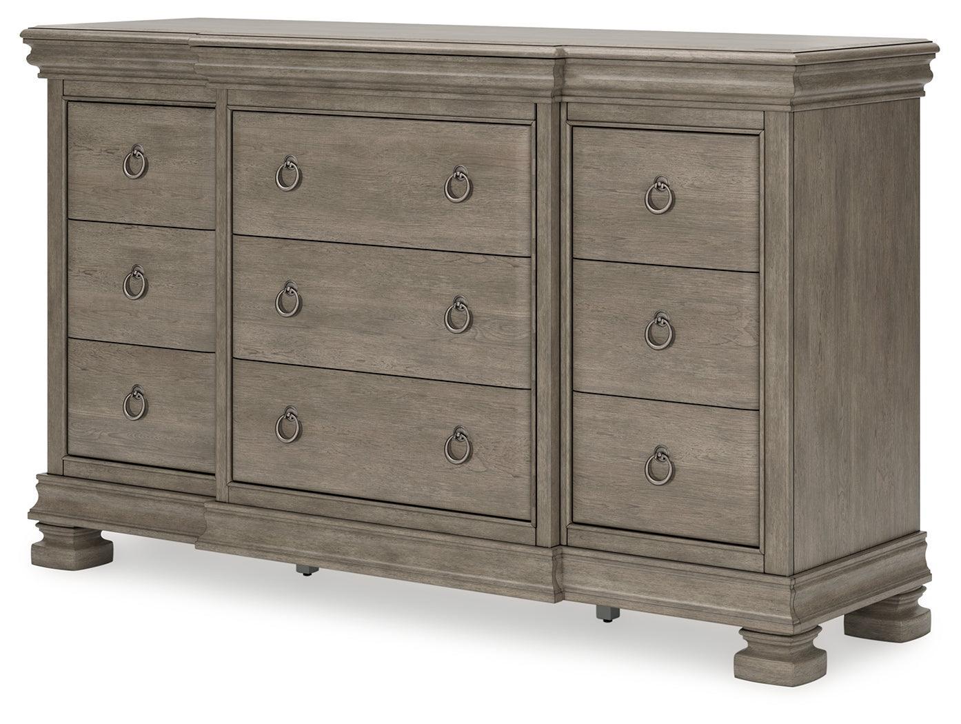 Lexorne Gray Dresser - Ella Furniture