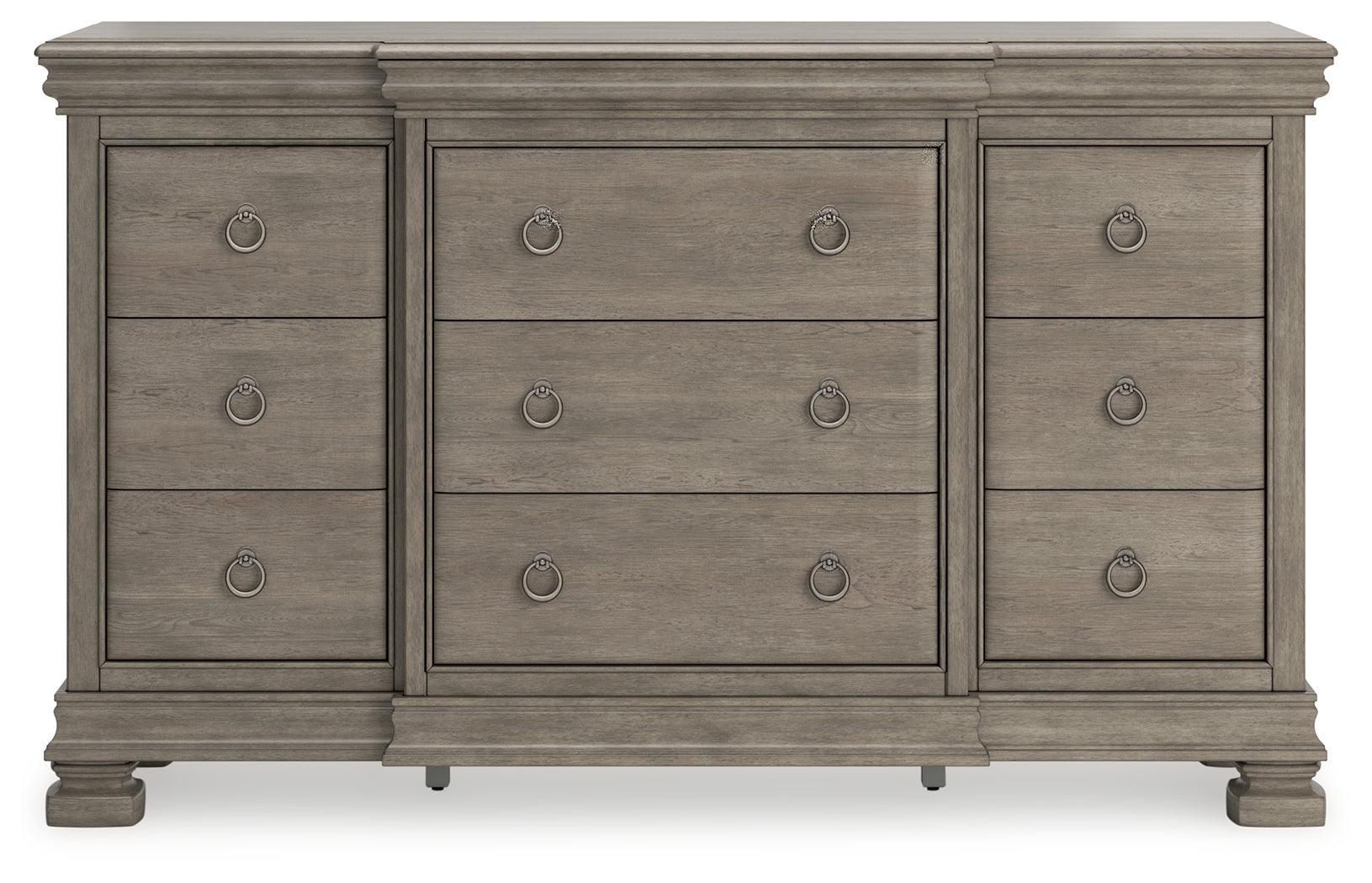 Lexorne Gray Dresser - Ella Furniture
