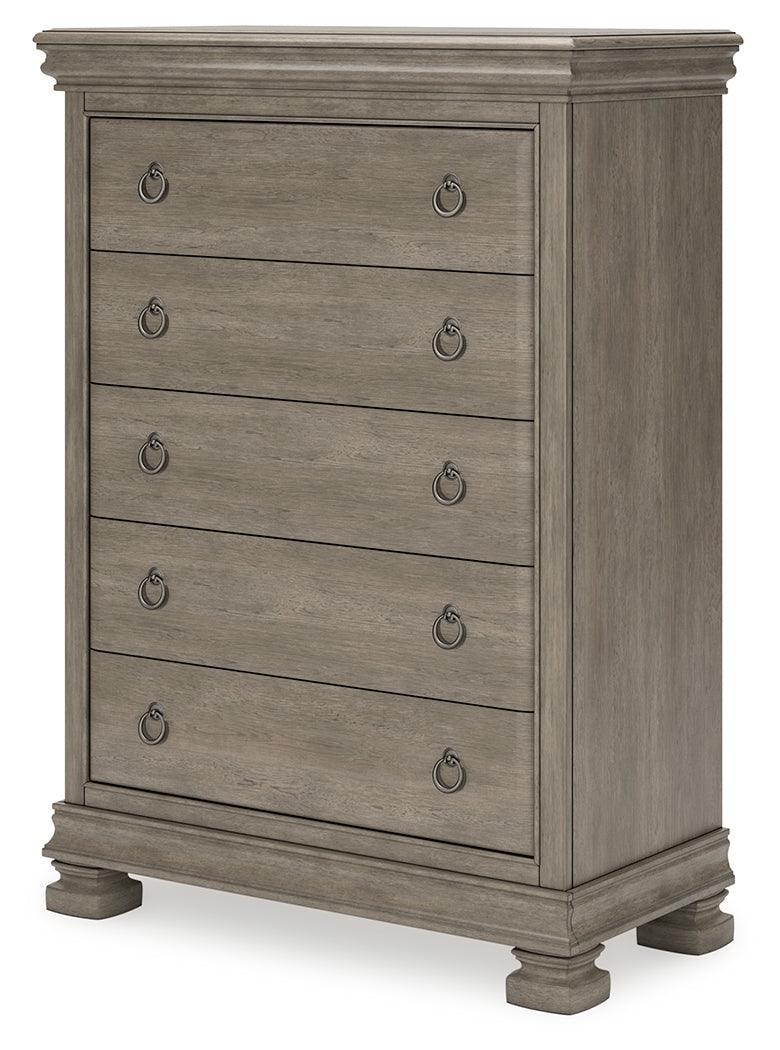 Lexorne Gray Chest Of Drawers - Ella Furniture