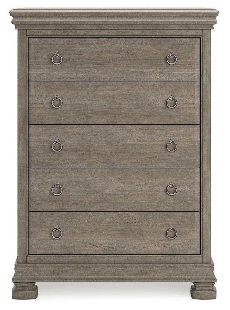 Lexorne Gray Chest Of Drawers - Ella Furniture