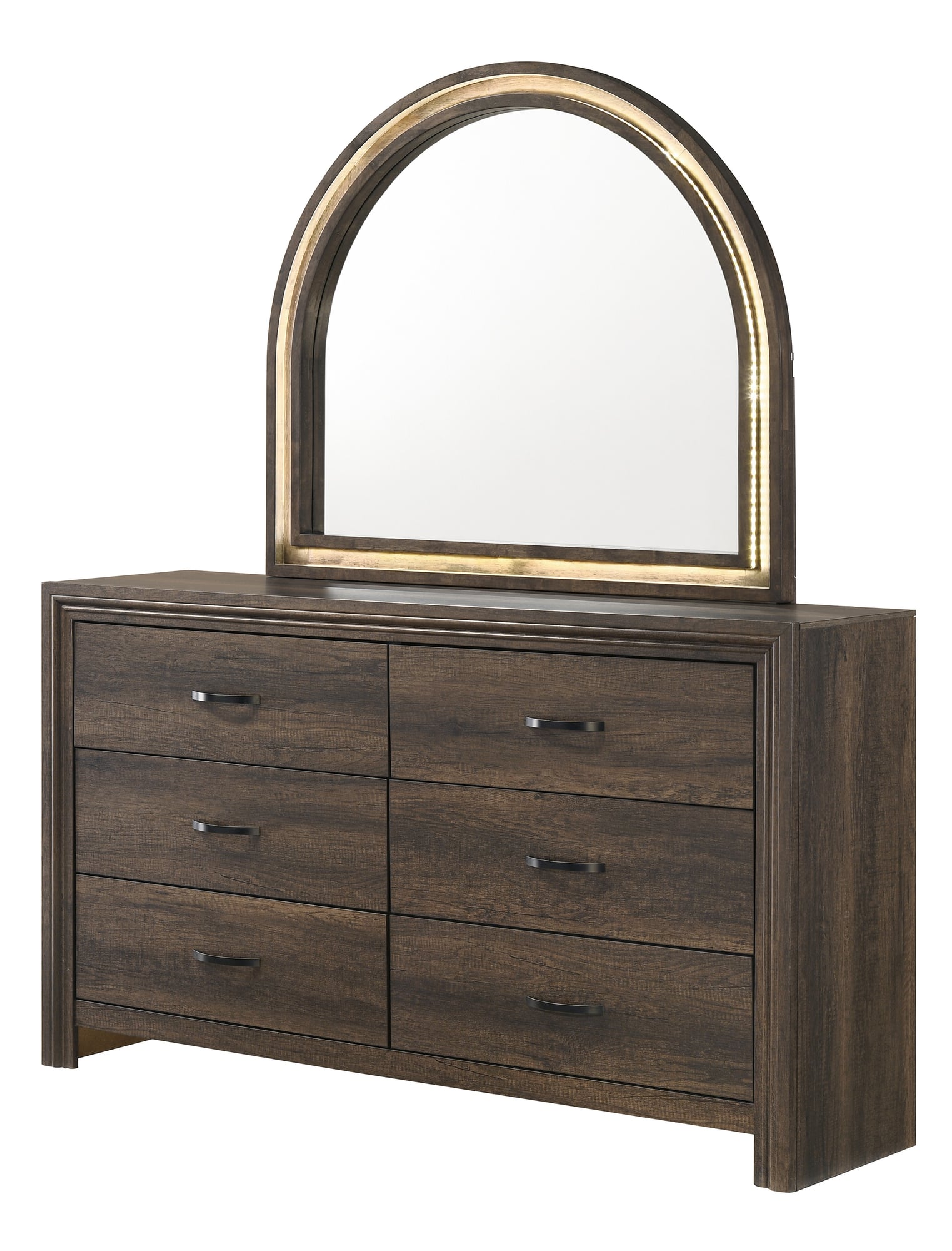 Noreen Brown Dresser and Mirror from Ella Furniture