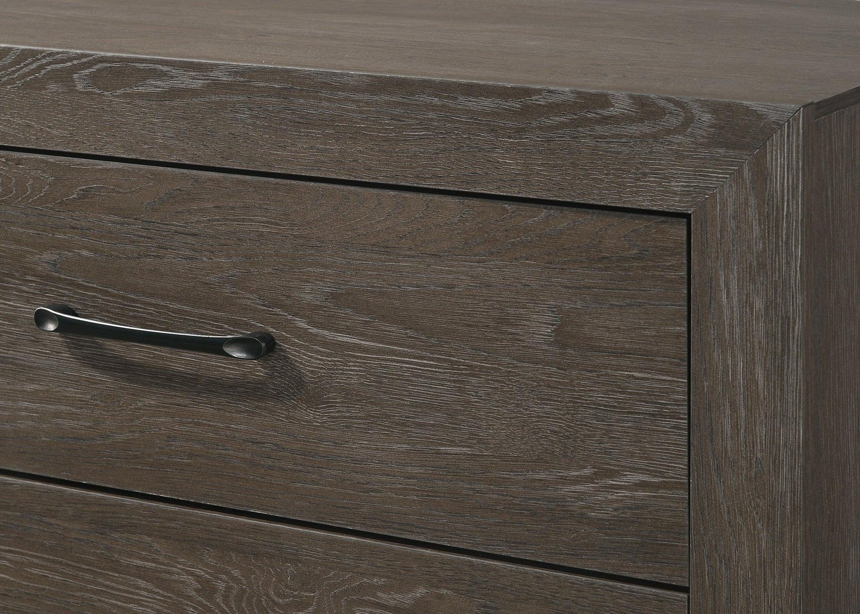 Hopkins Night Stand Brown, Sleek And Modern Wood, Metal 2 Drawers - Ella Furniture