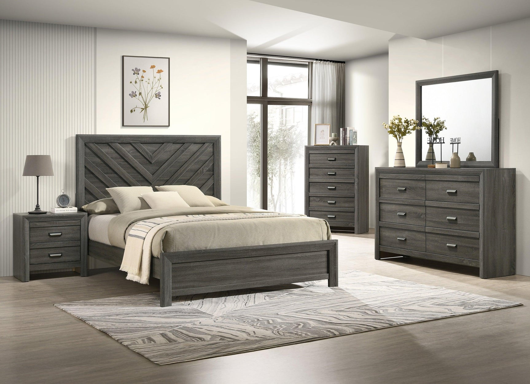 Valor Gray Panel Queen Bed