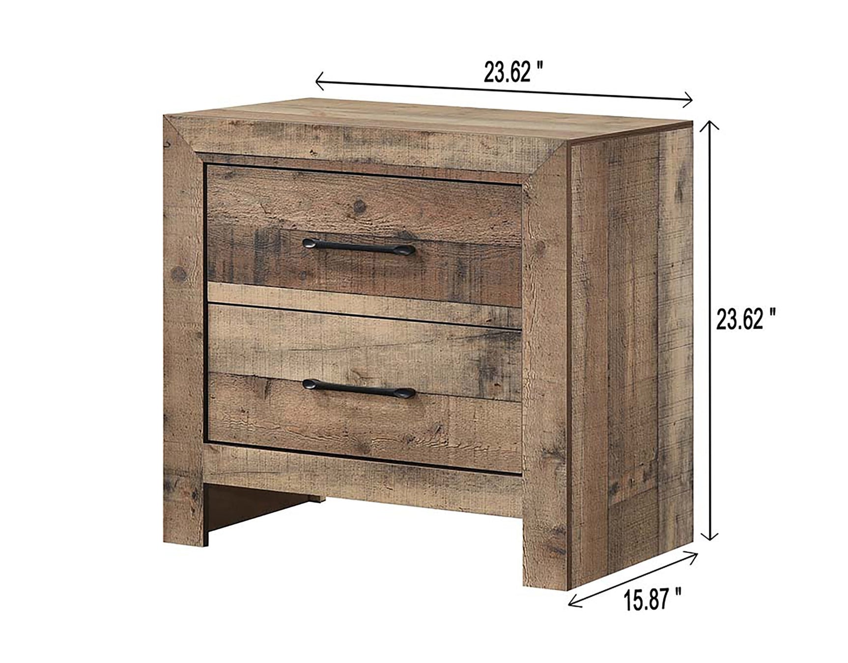 Elmer Natural Nightstand with Contemporary Style view 3