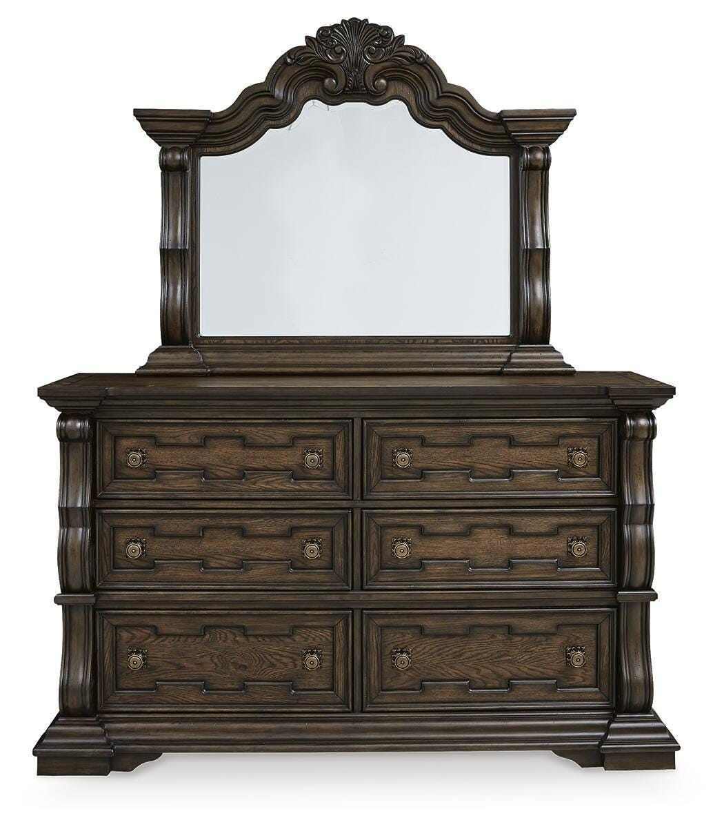 Maylee Dark Brown Upholstered Bedroom Set view 9