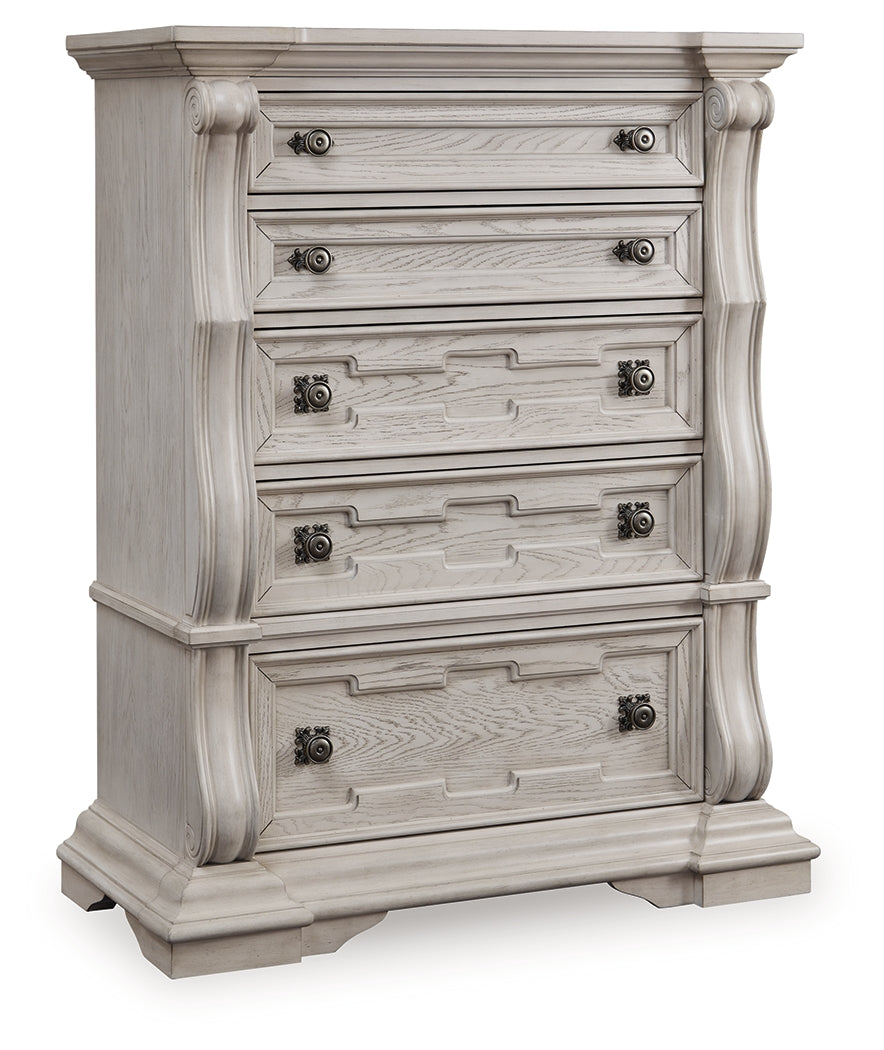 Bruchandi Antique White Chest of Drawers