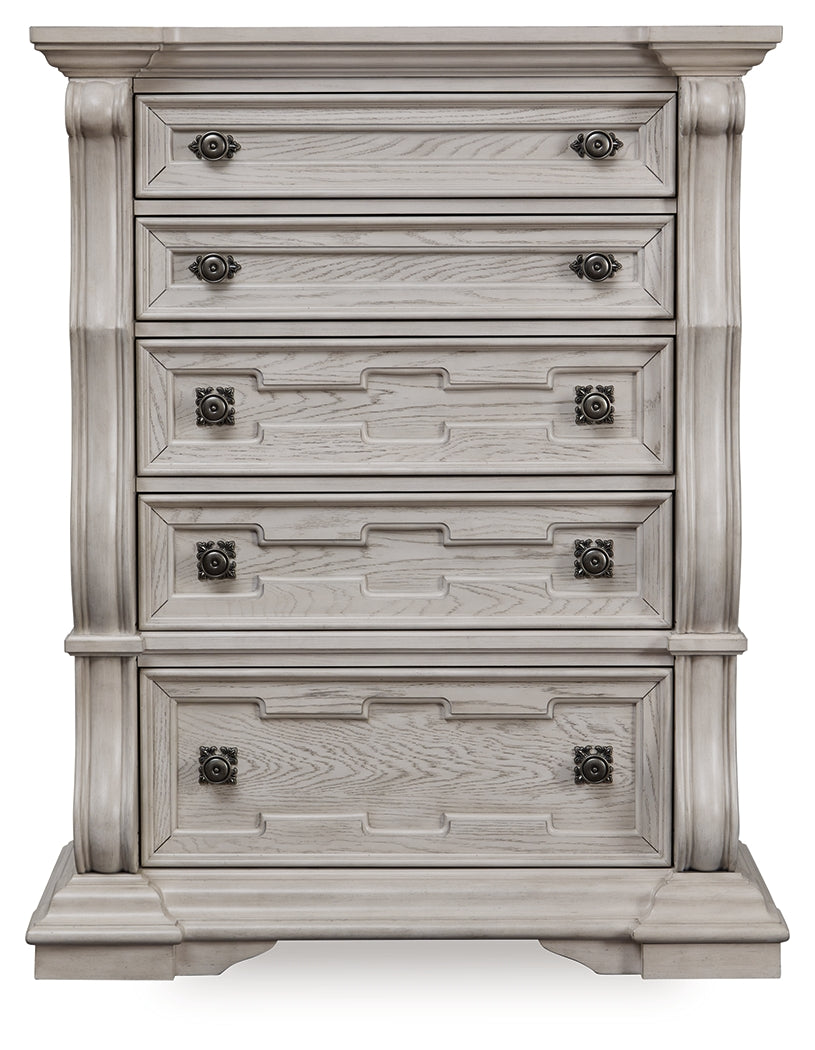 Bruchandi Antique White Chest of Drawers