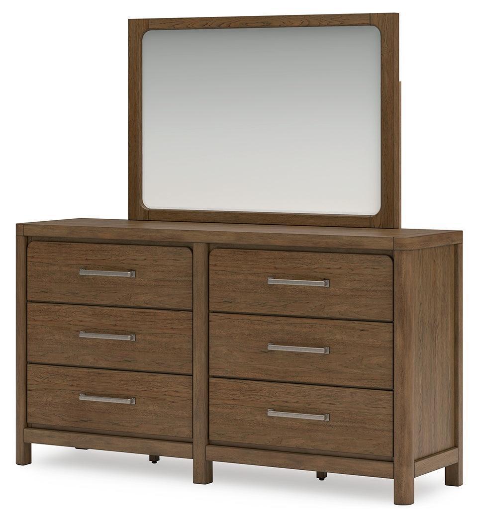Cabalynn Light Brown Dresser and Mirror Set