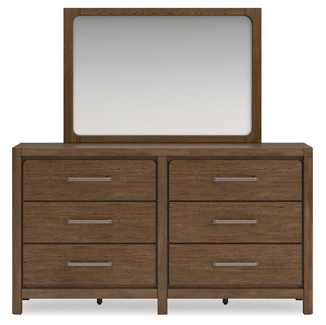 Cabalynn Light Brown Dresser and Mirror Set