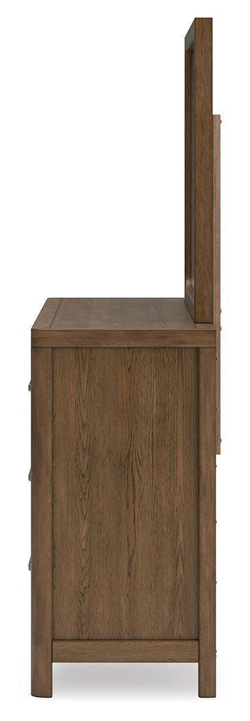 Cabalynn Light Brown Dresser and Mirror Set