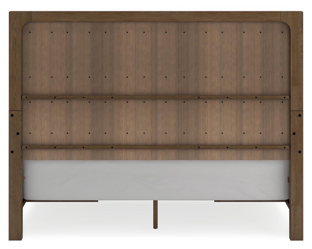 Cabalynn Light Brown King Panel Bed with Storage Drawers