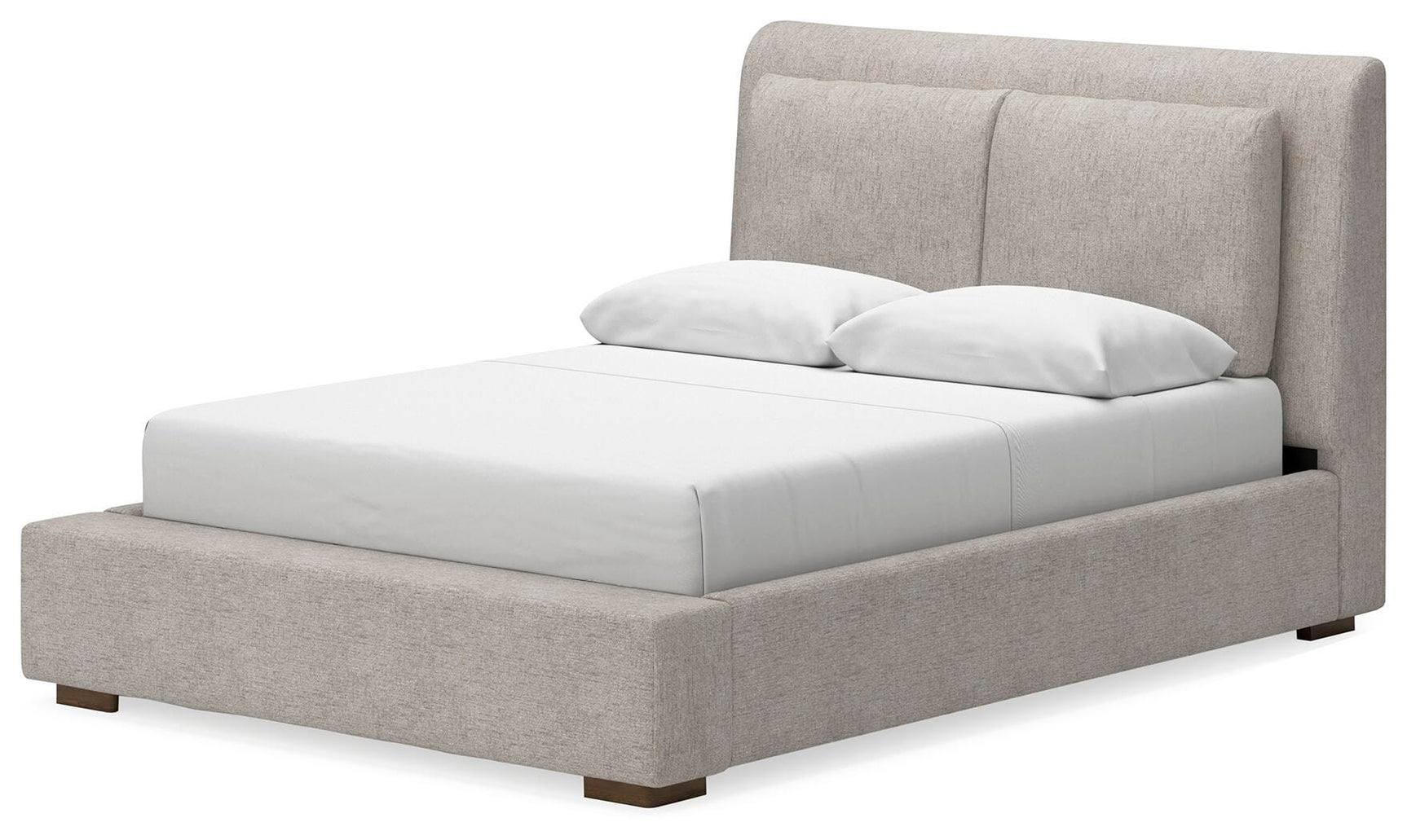 Cabalynn Light Brown Upholstered Bedroom Set angled view