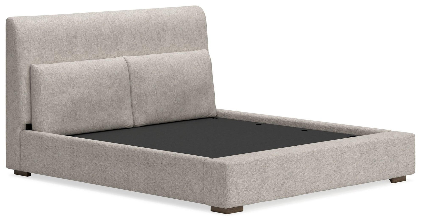 Cabalynn Light Brown Queen Upholstered Panel Bed