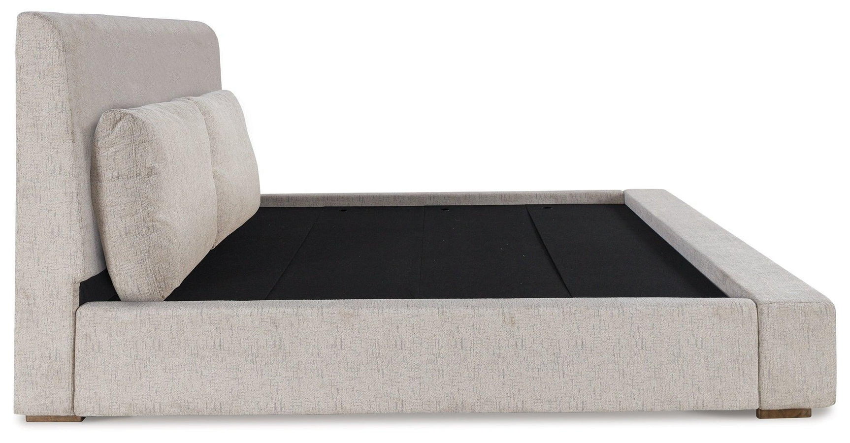 Cabalynn Light Brown King Upholstered Panel Bed