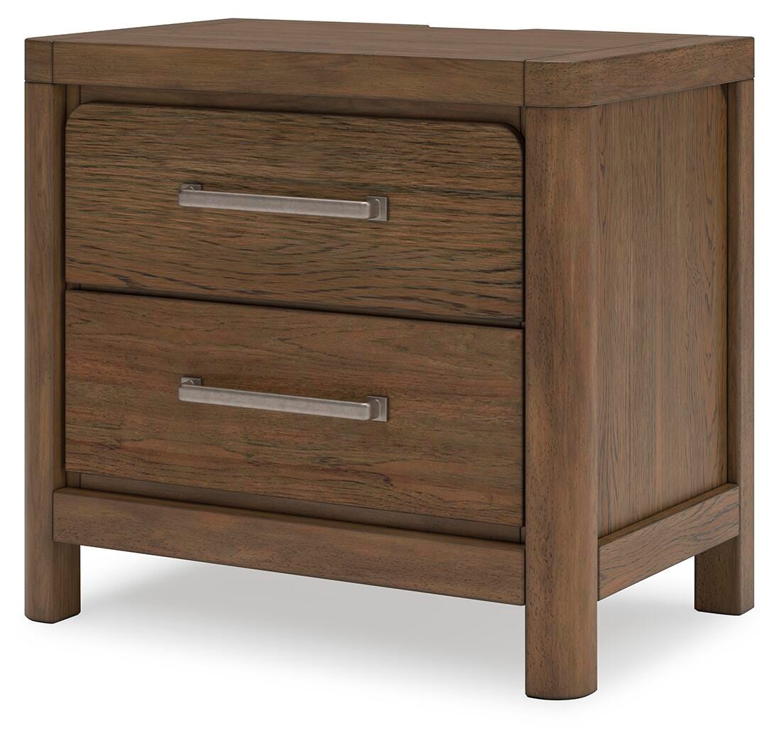 Cabalynn Light Brown Upholstered Bedroom Set angled view