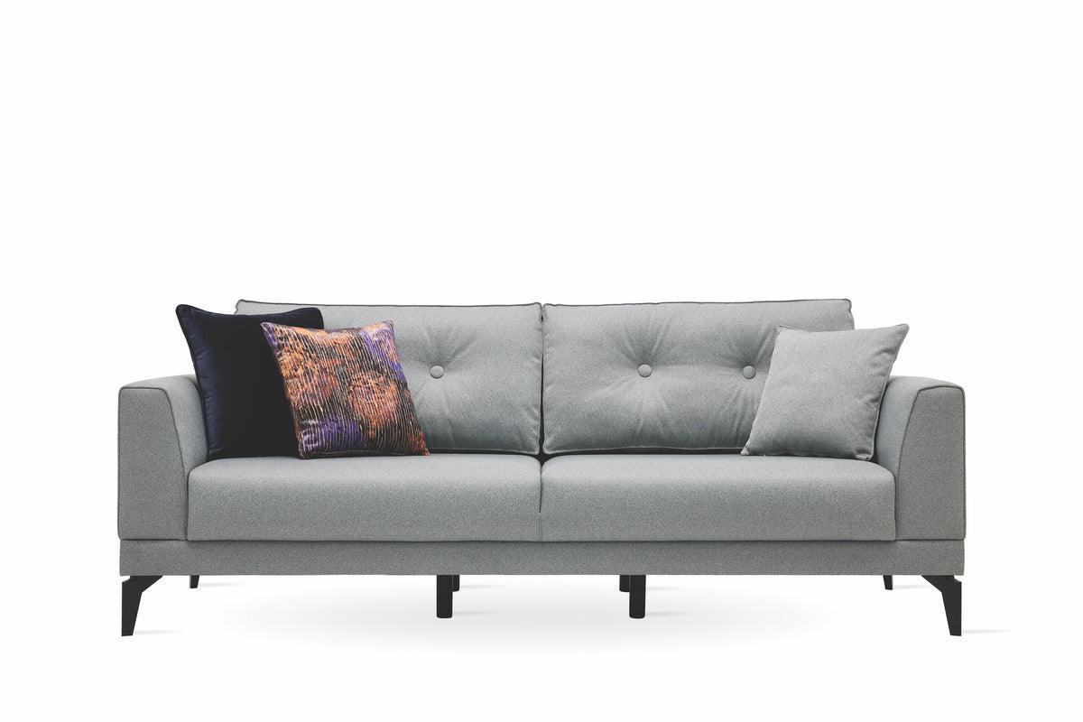 Cordell Light Gray 3-Seater Sofa Bed - Ella Furniture
