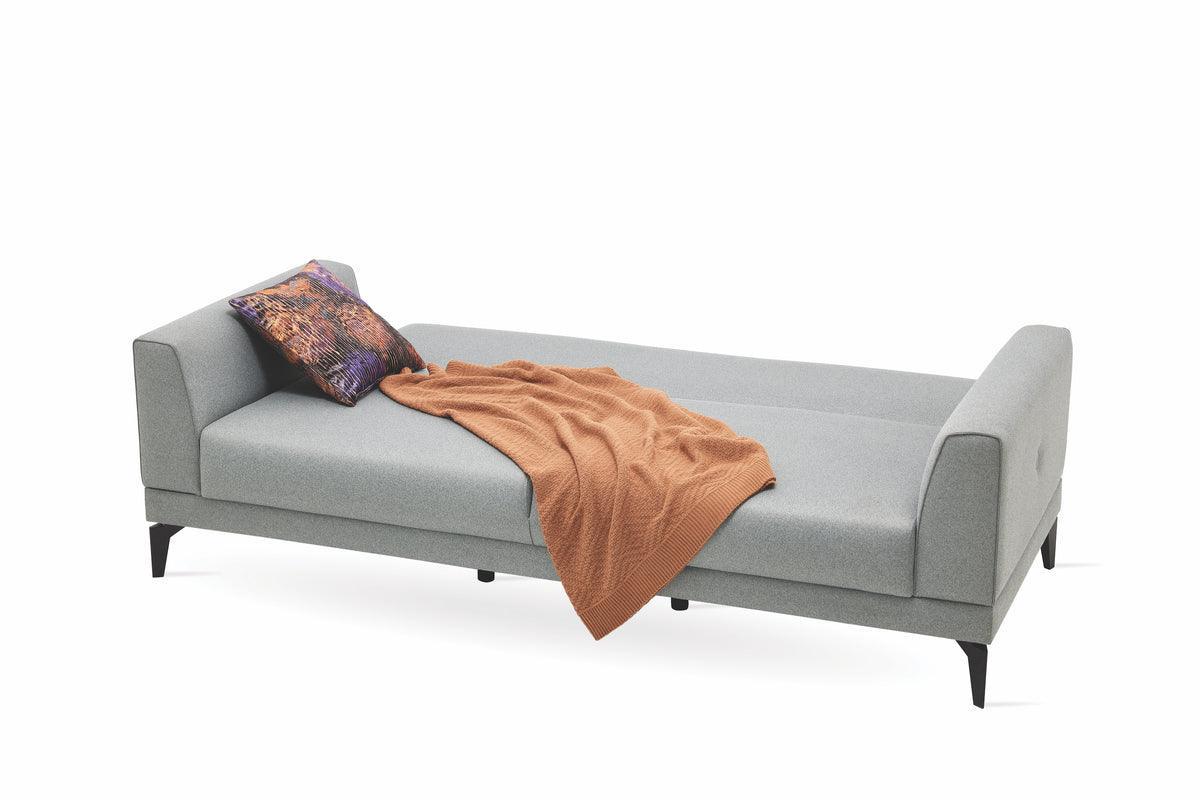 Cordell Light Gray 3-Seater Sofa Bed - Ella Furniture