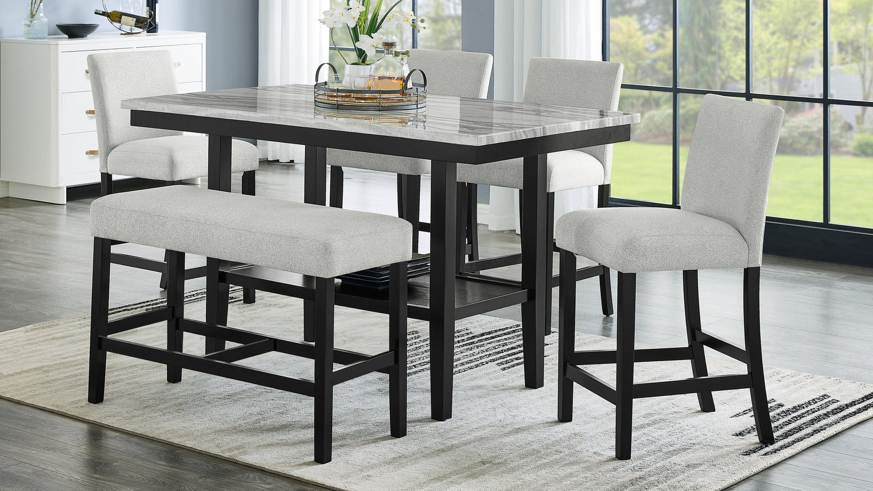 Marbelle Gray Counter Height Set