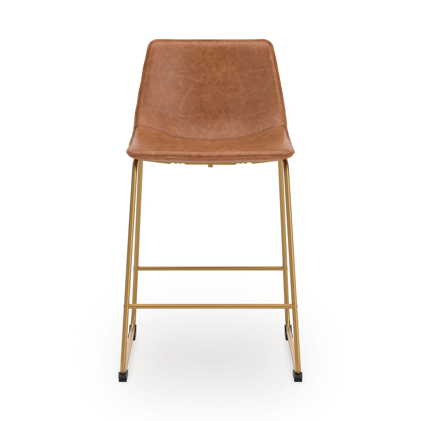Ciabori Brown/Gold Counter Height Barstool
