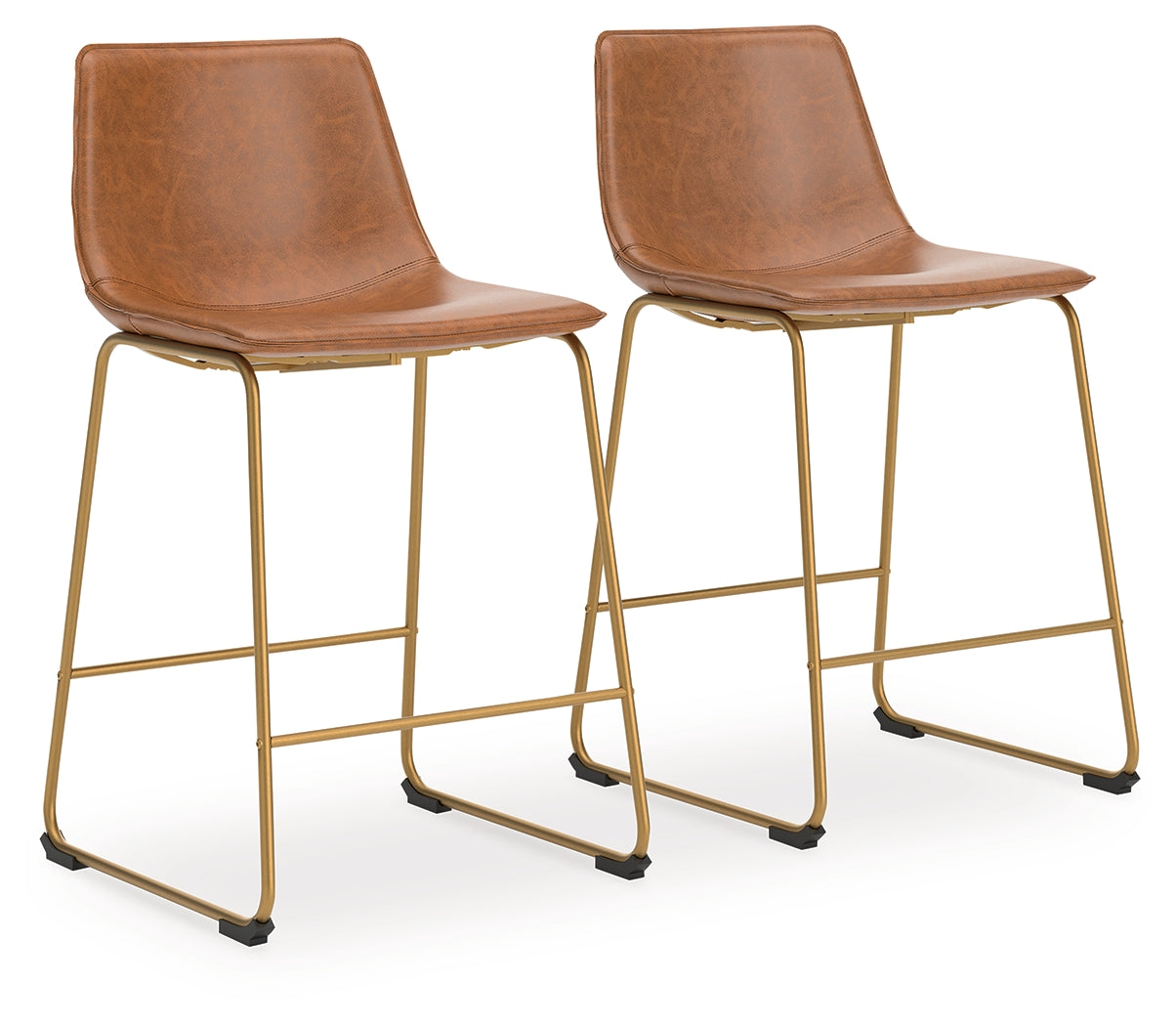 Ciabori Brown/Gold Counter Height Barstool