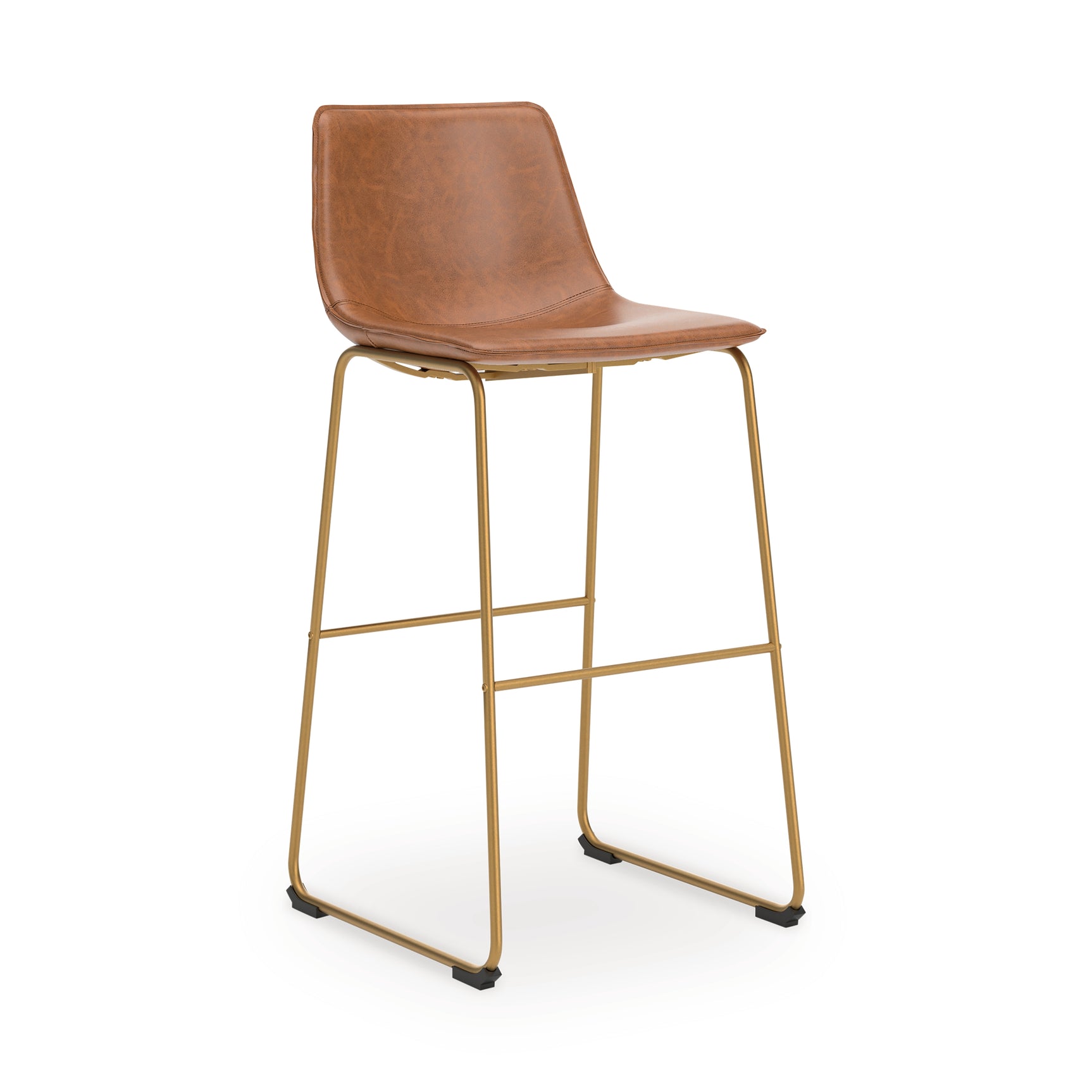 Ciabori Brown/Gold Bar Height Bar Stool
