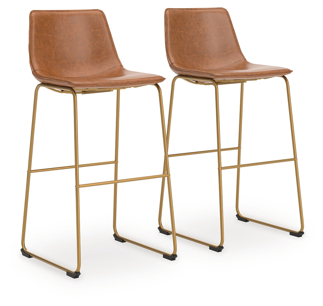Ciabori Brown/Gold Bar Height Bar Stool