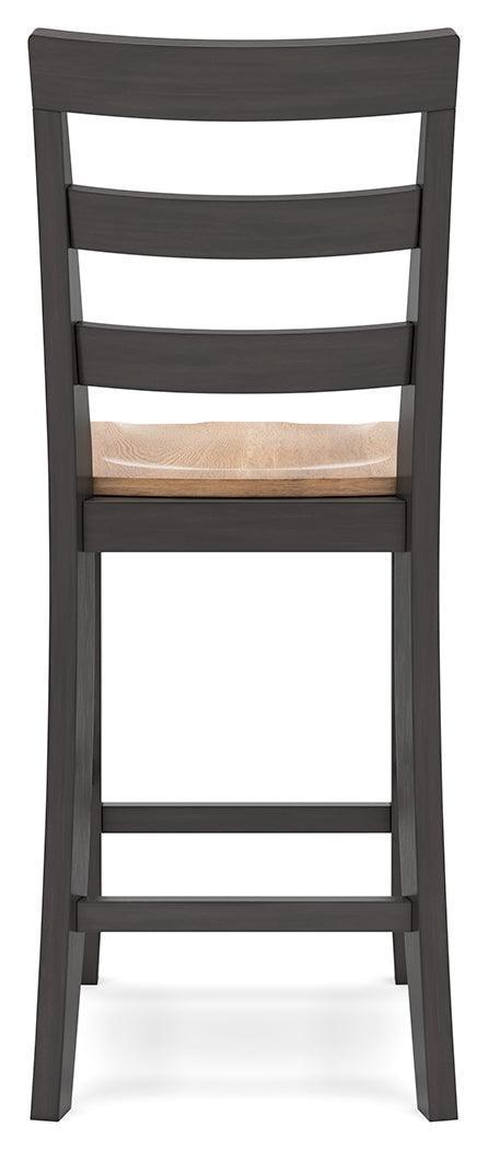 Gesthaven Natural/Brown Counter Height Dining Table and 2 Barstools