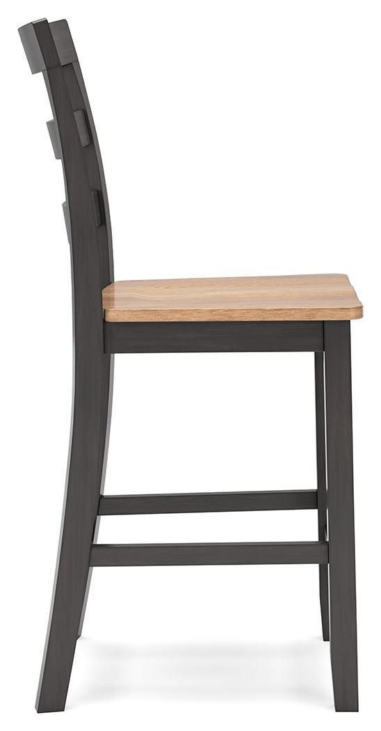 Gesthaven Natural/Brown Counter Height Dining Table and 2 Barstools