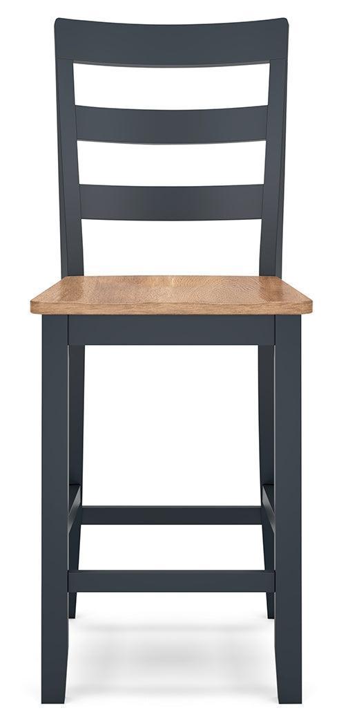 Gesthaven Natural/Blue Counter Height Dining Table and 2 Barstools