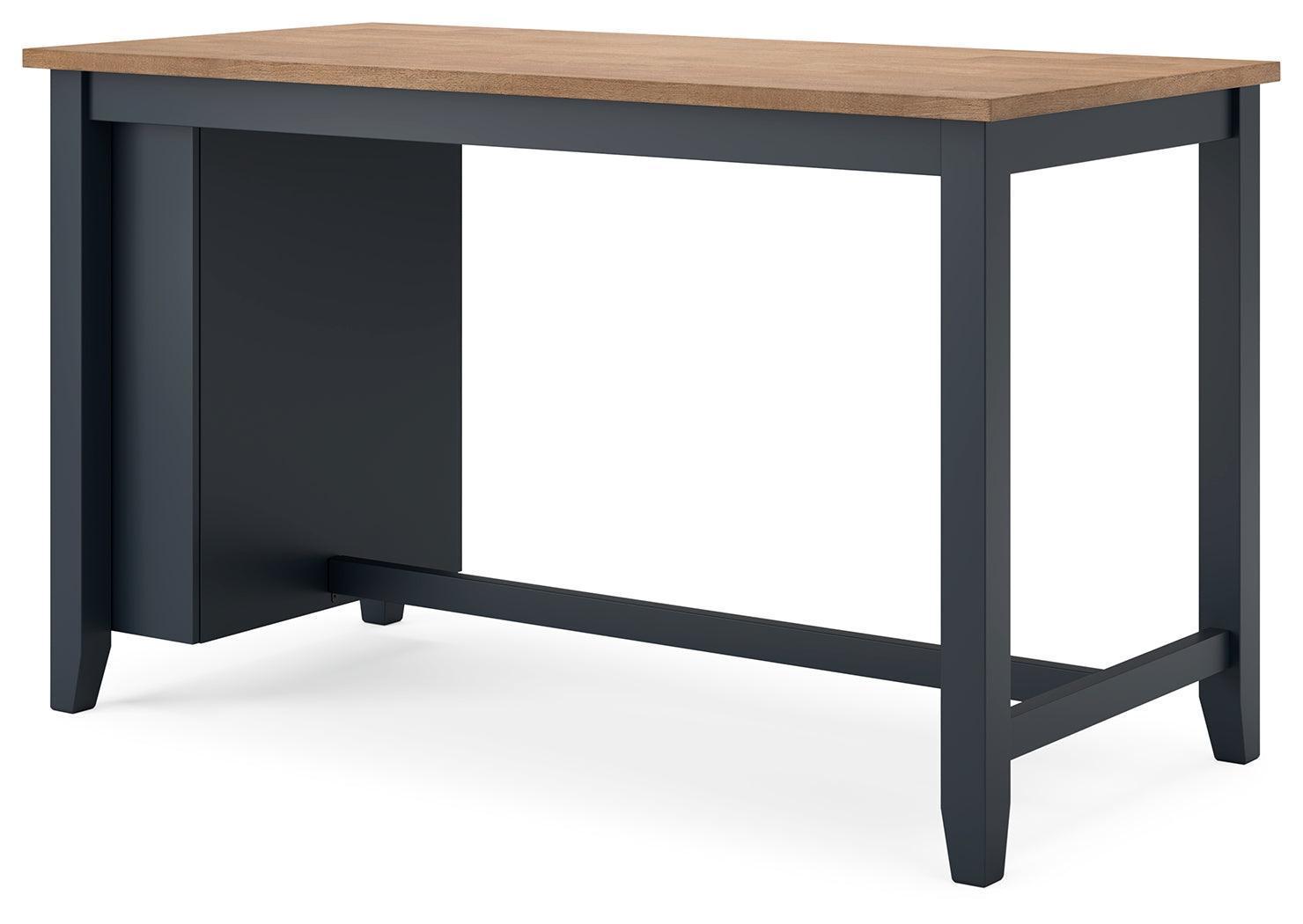 Gesthaven Natural/Blue Counter Height Dining Table and 2 Barstools