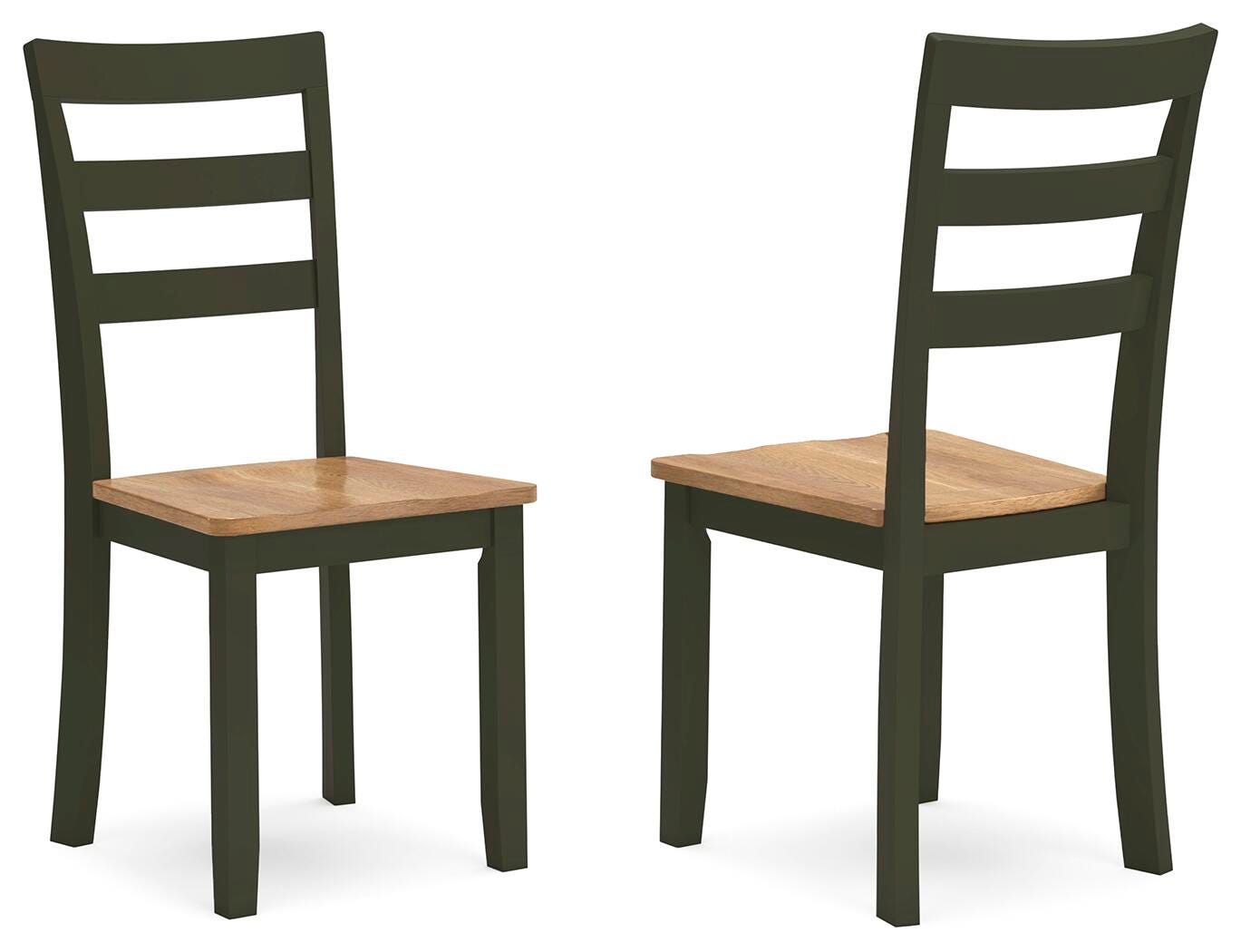 Gesthaven Natural/Green Dining Set angled view