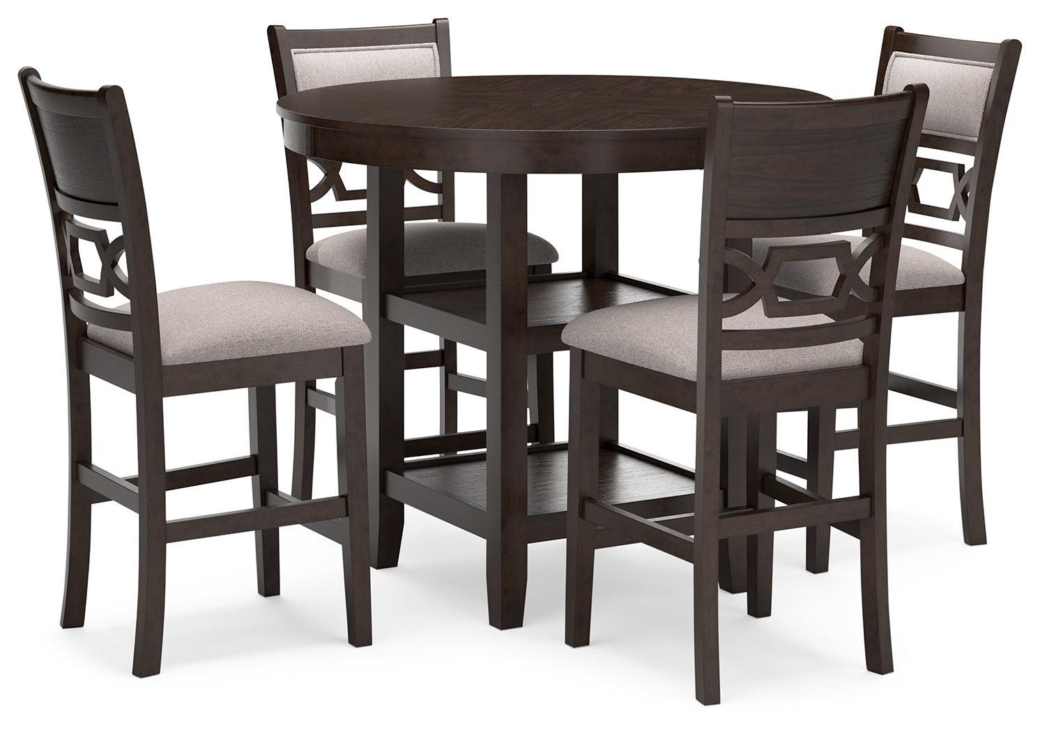 Langwest Brown Counter Height Dining Table And 4 Barstools (Set Of 5) - Ella Furniture
