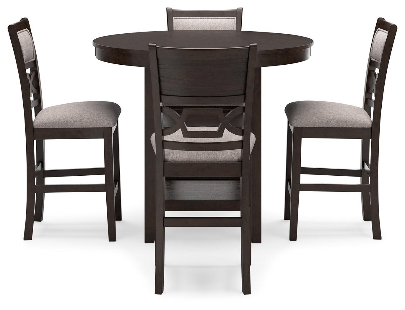 Langwest Brown Counter Height Dining Table And 4 Barstools (Set Of 5) - Ella Furniture