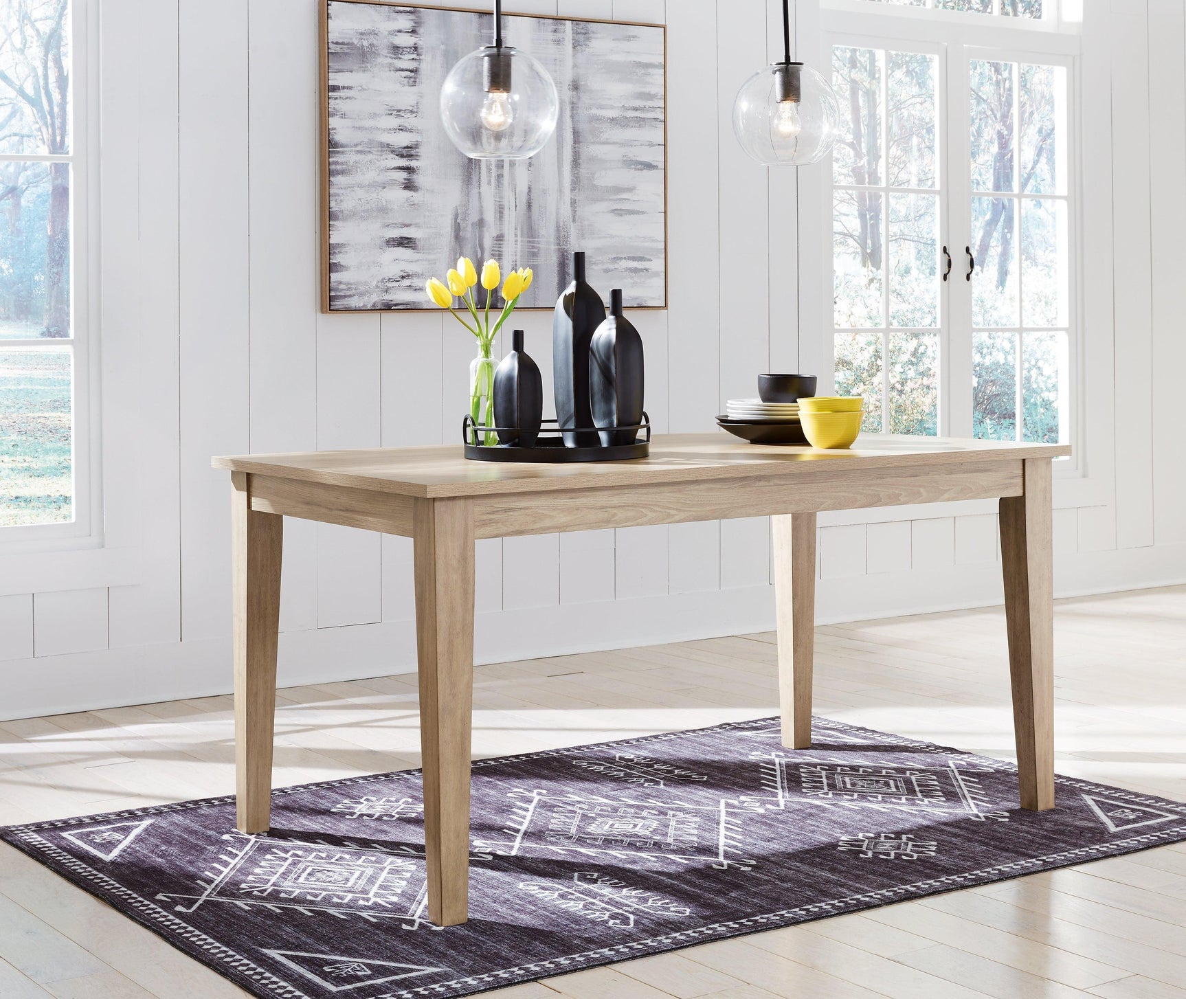 Gleanville Light Brown Dining Table - Ella Furniture