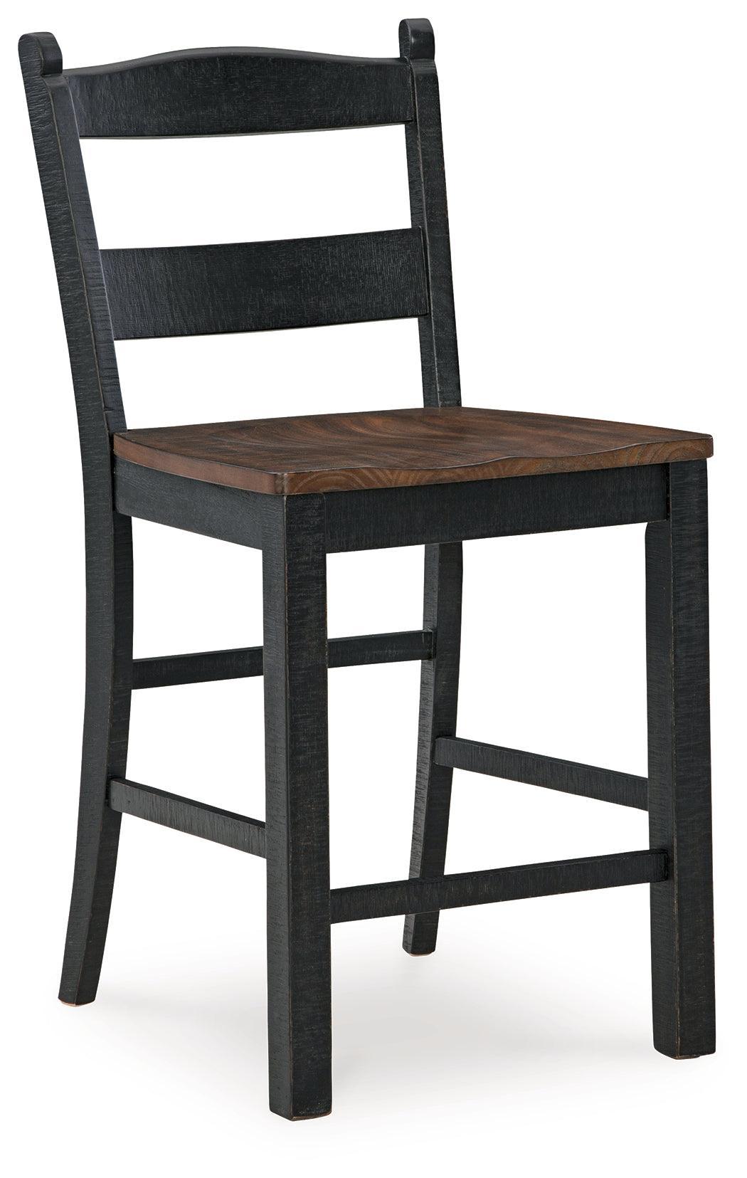 Valebeck Black/brown Counter Height Barstool - Ella Furniture