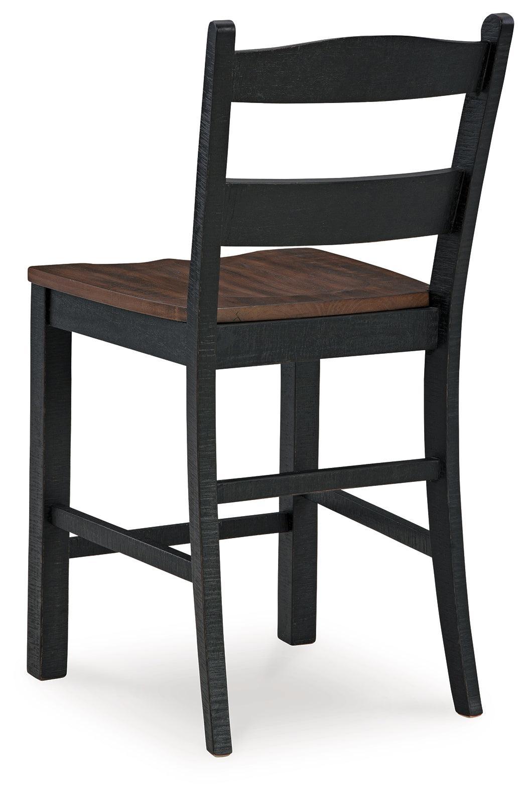 Valebeck Black/brown Counter Height Barstool - Ella Furniture