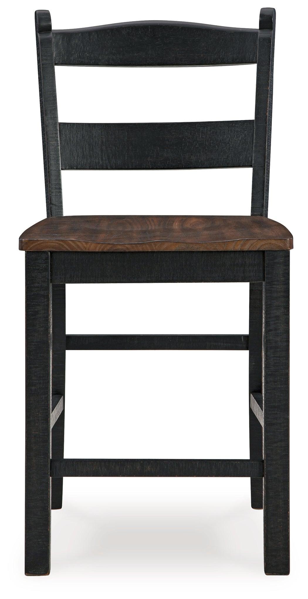 Valebeck Black/brown Counter Height Barstool - Ella Furniture
